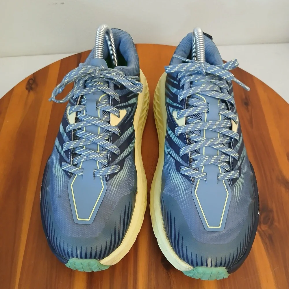 Hoka Speedgoat 4 Wide Womens 8 Blue Running Shoes Sneakers 1106529 PBLG